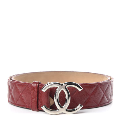 Chanel Caviar Quilted CC Belt 95 38 Red 1 of 11