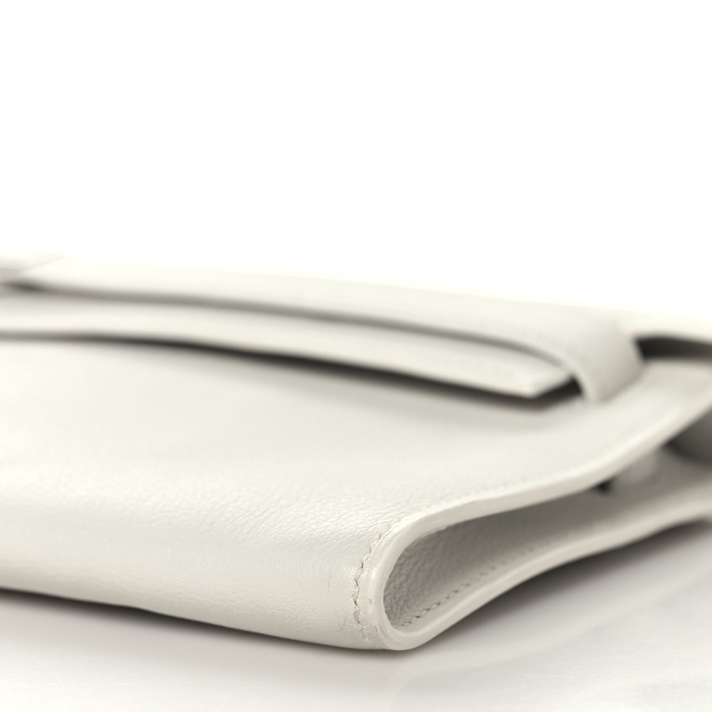 Swift Kelly Cut Clutch Pochette White