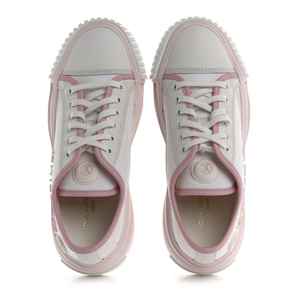 Louis Vuitton Canvas LV Squad Sneakers 38 White Pink 2 of 9