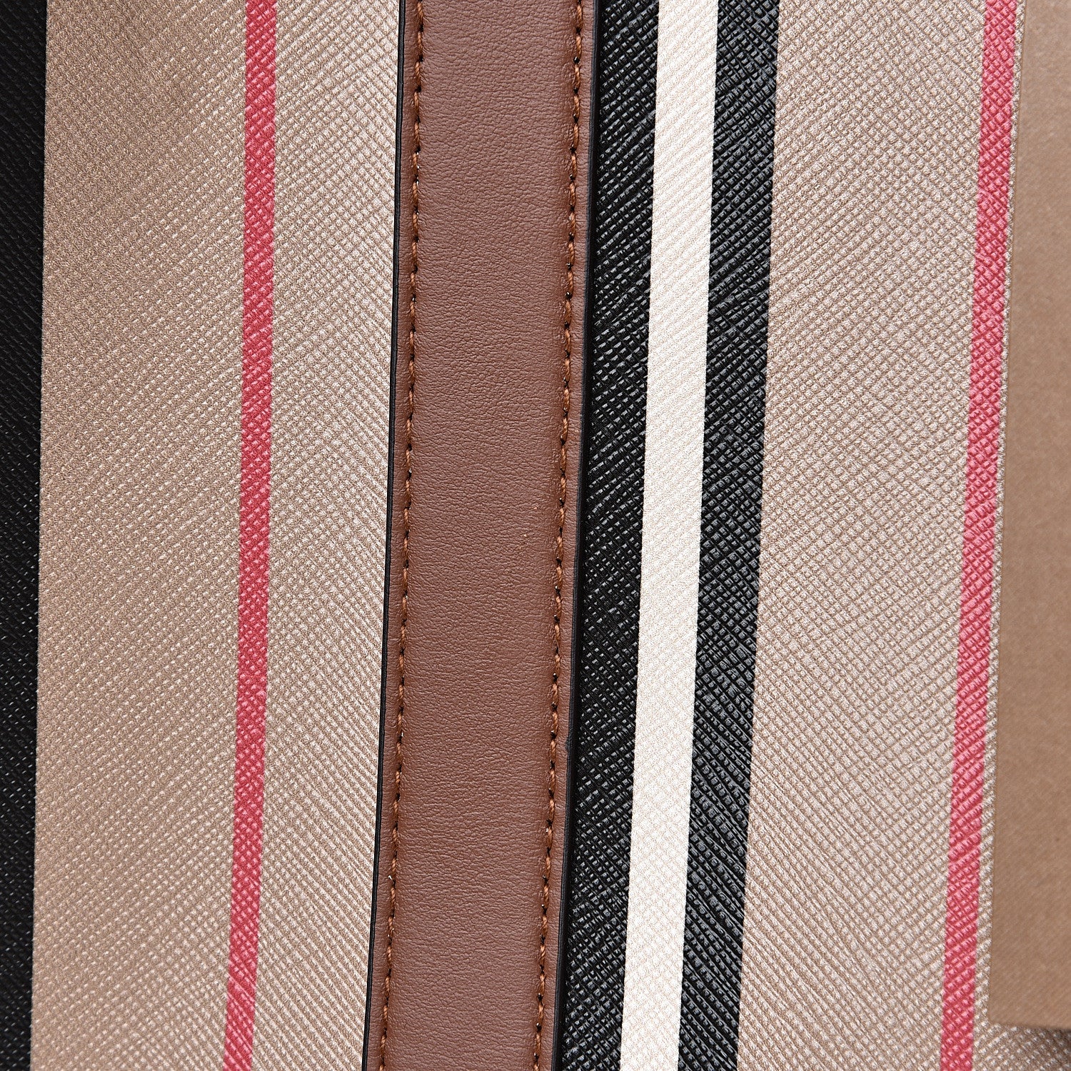 Burberry E-Canvas Stripe Small Portrait Tote Bag Brown 12 of 13