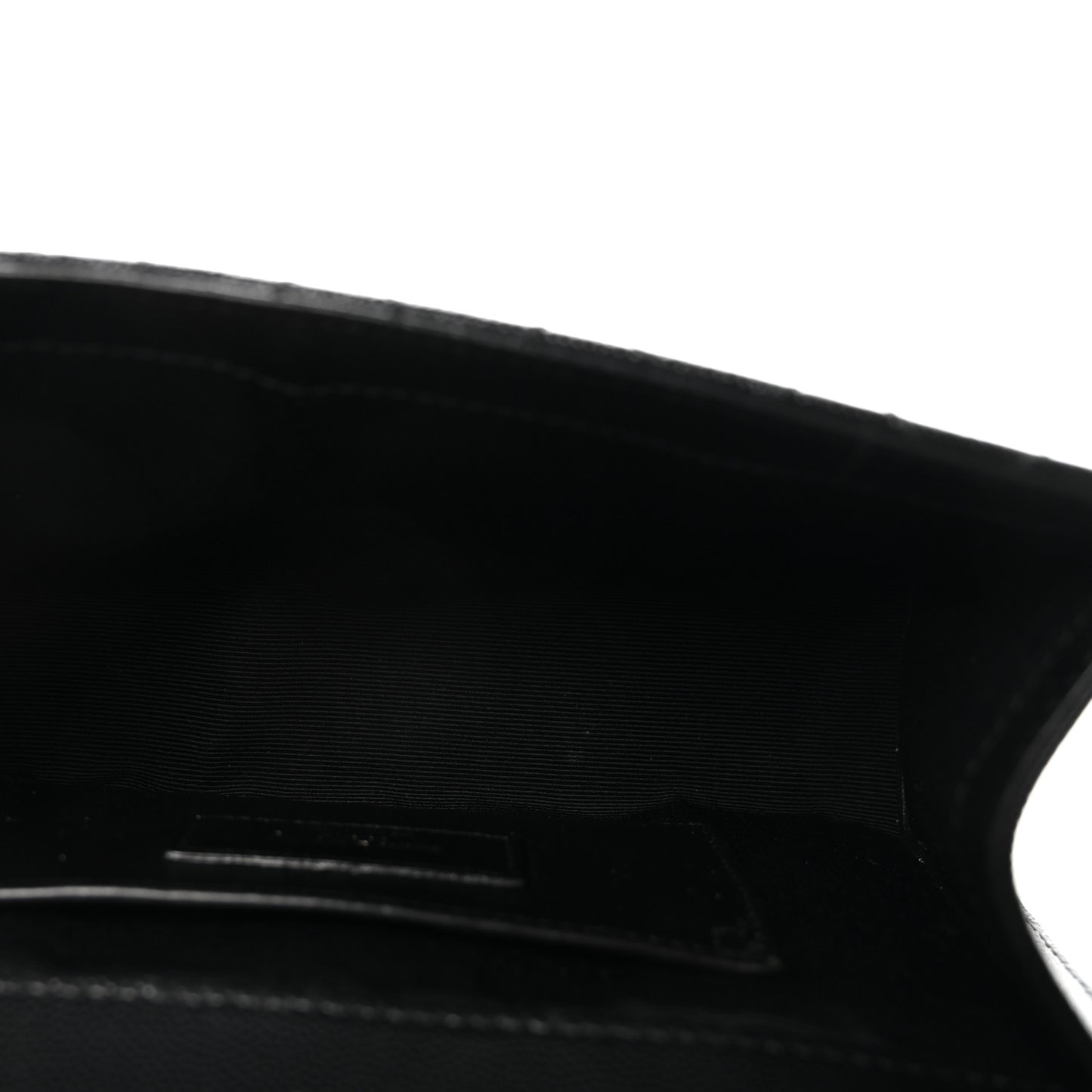 Grain De Poudre Textured Mixed Matelasse Triquilt Small Monogram Monochrome Satchel Black
