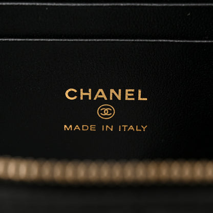 Chanel Lambskin Quilted Small Top Handle Vanity Case With Chain Black 6 of 11