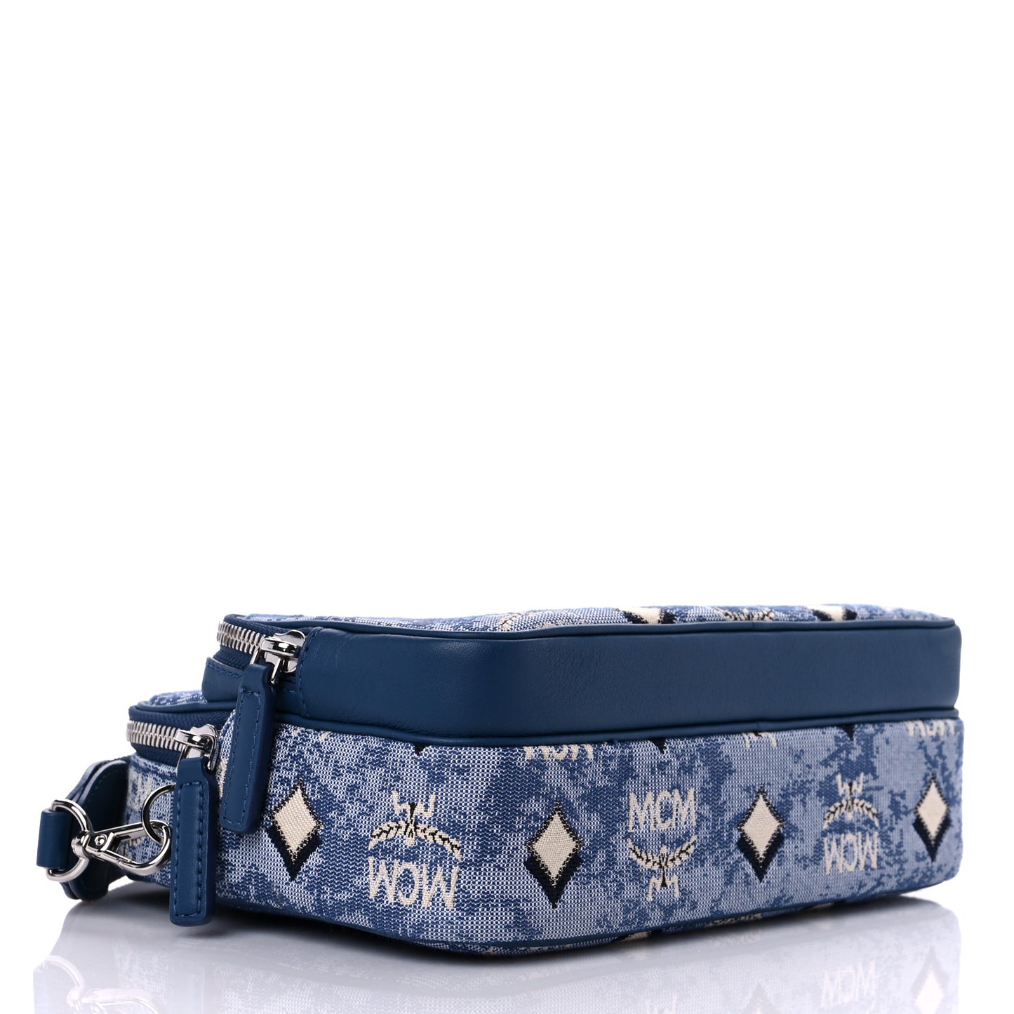 Vintage Jacquard Monogram Small Aren Crossbody Blue