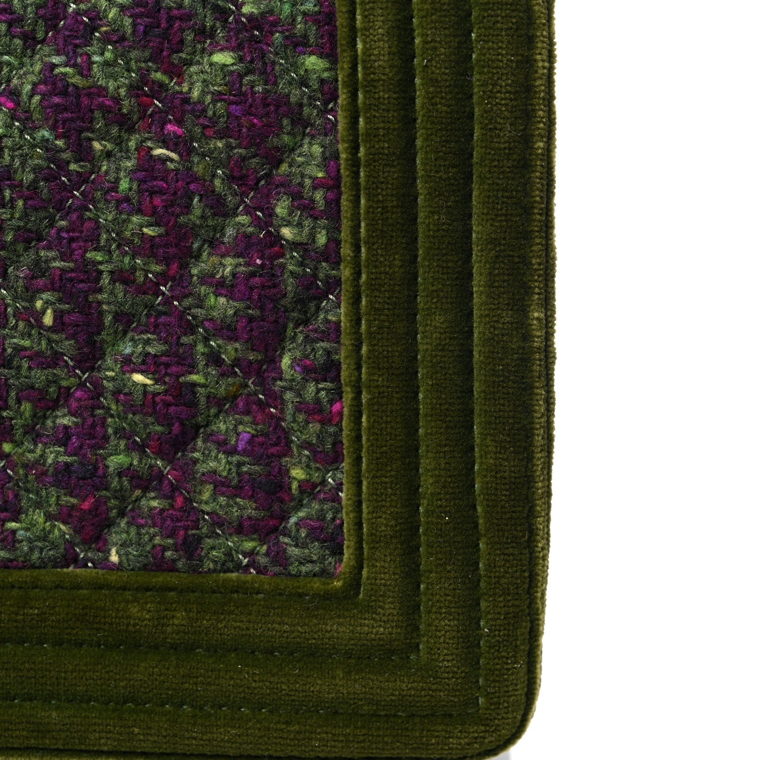 Chanel Velvet Tweed Medium Boy Flap Green 14 of 15
