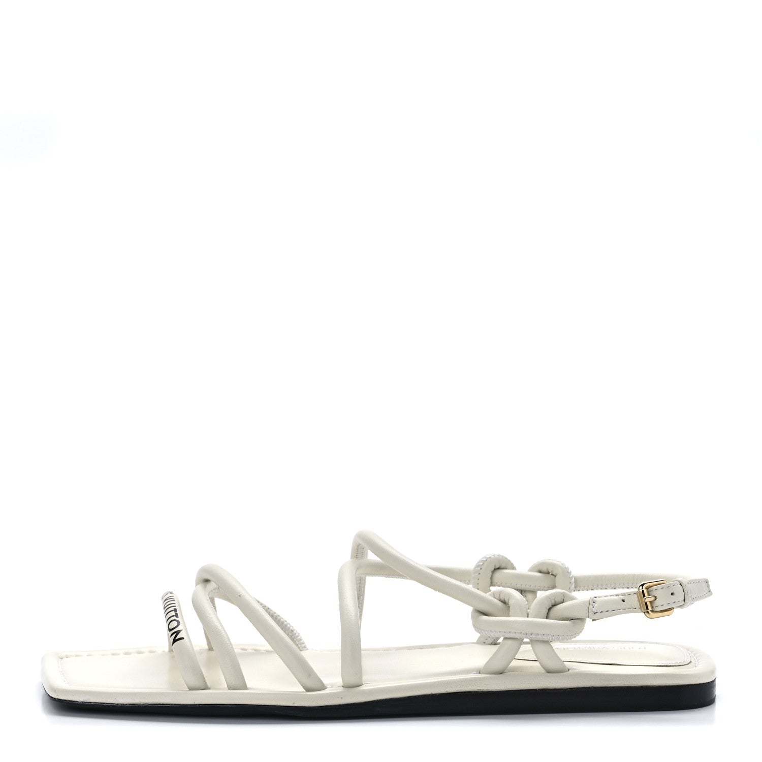 Louis Vuitton Lambskin Nova Flat Sandals 37 White 1 of 7