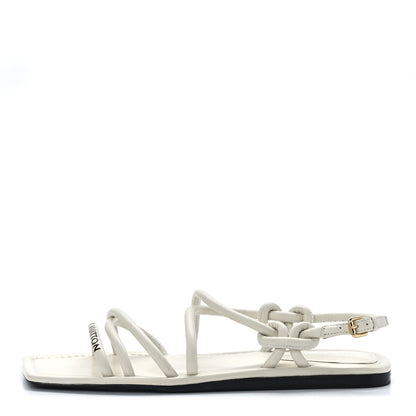 Louis Vuitton Lambskin Nova Flat Sandals 37 White 1 of 7