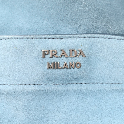 Prada Suede Etiquette Tote Bruciato Astrale 6 of 11