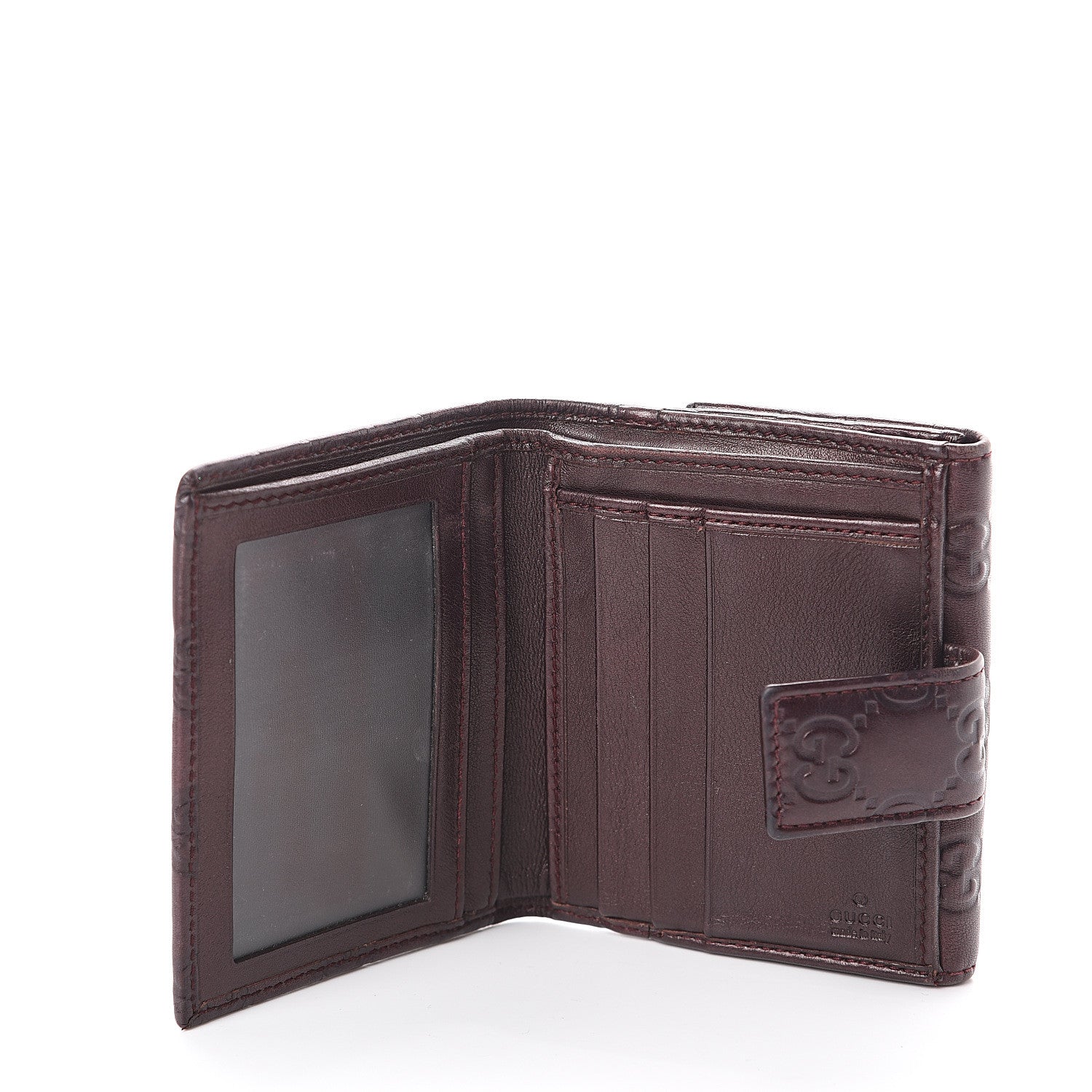 Gucci Guccissima Lovely Heart French Flap Wallet Brown 5 of 6