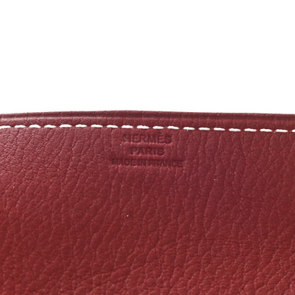 Hermes Taurillon Clemence Felt Bridge Mises et Relances Change Tray Orange Rouge H 5 of 5