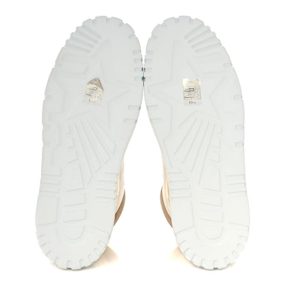 Christian Dior Nylon Laminated Calfskin Womens D-Player High Top Sneakers 37.5 White Gold 5 of 8