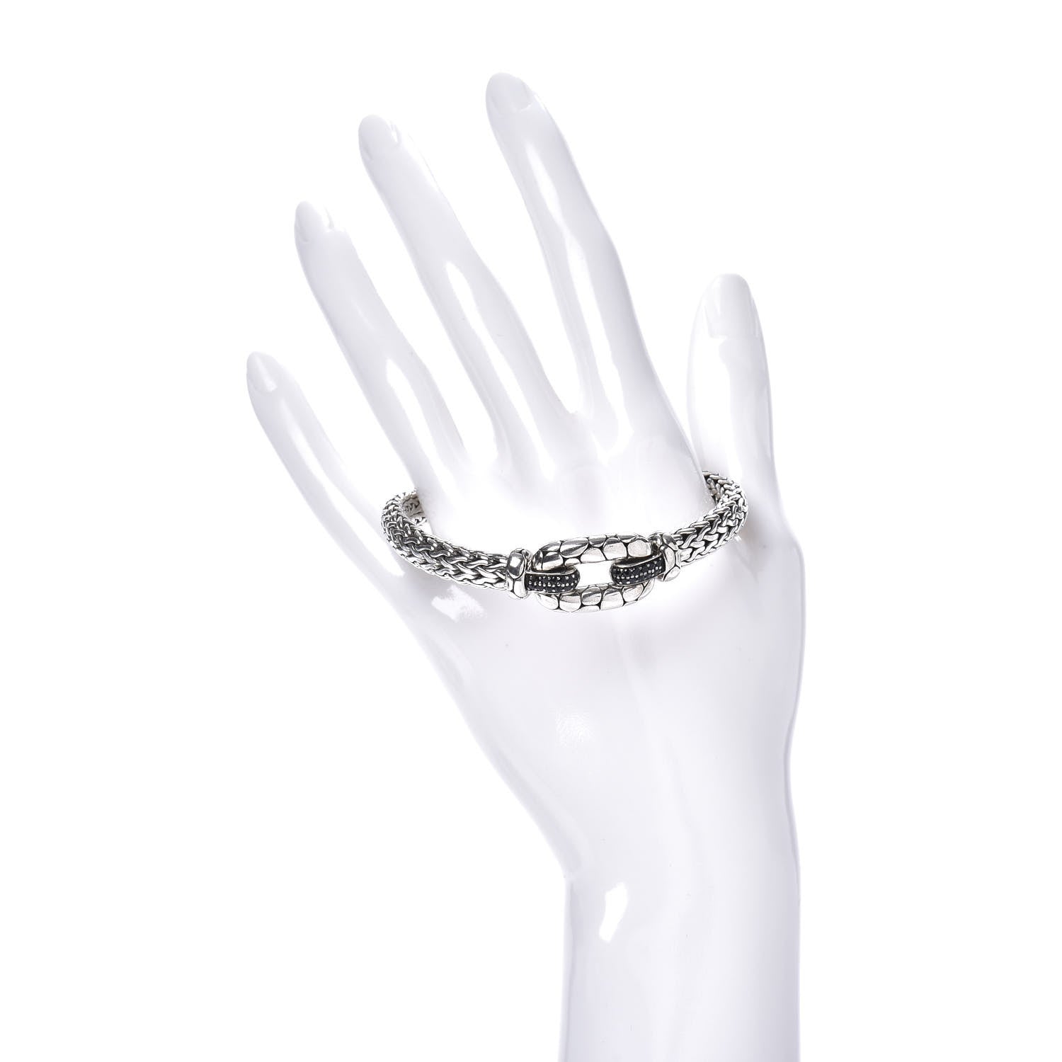 John Hardy Sterling Silver Black Sapphire Kali Station Bracelet 2 of 4