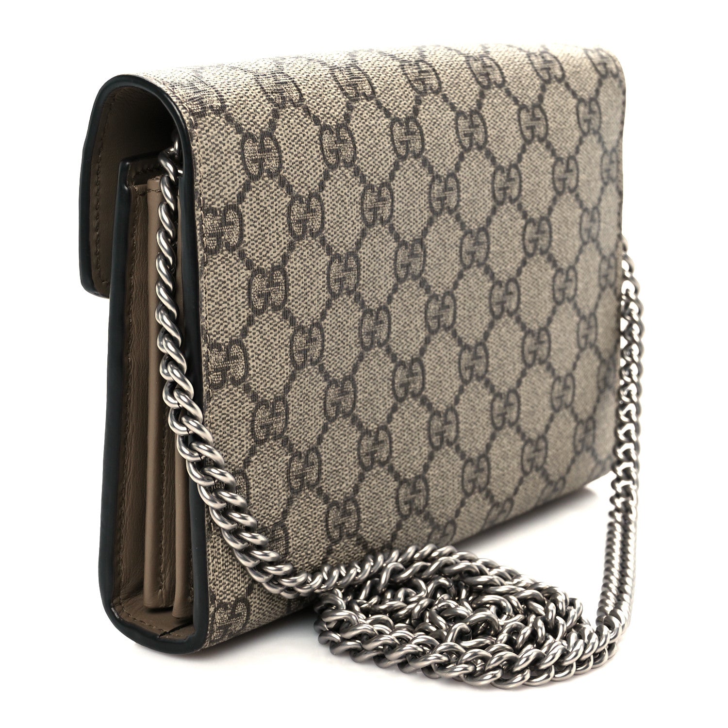 Gucci GG Supreme Monogram Mini Dionysus Chain Wallet Beige Taupe 3 of 10