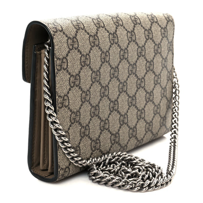 Gucci GG Supreme Monogram Mini Dionysus Chain Wallet Beige Taupe 3 of 10