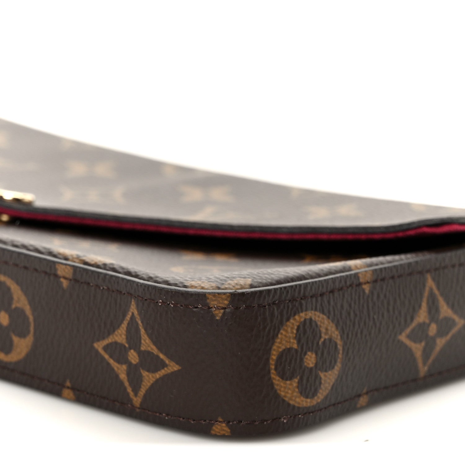 Louis Vuitton Monogram Pochette Felicie Chain Wallet Fuchsia 15 of 15
