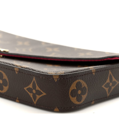 Louis Vuitton Monogram Pochette Felicie Chain Wallet Fuchsia 15 of 15