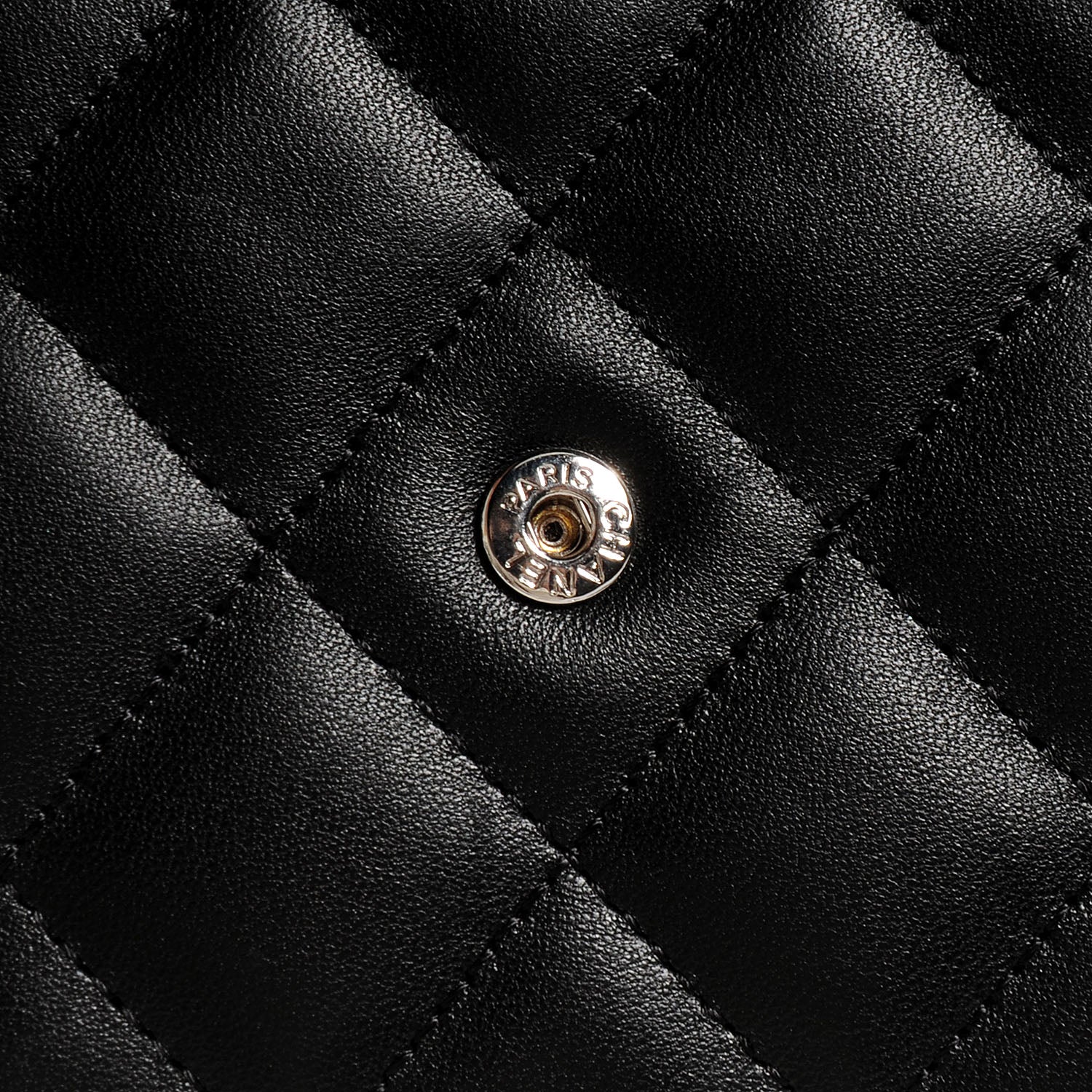Chanel Lambskin Quilted Wallet On Chain WOC Black 10 of 10