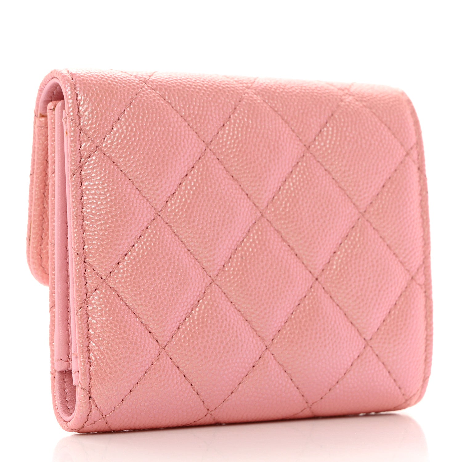 Chanel Iridescent Caviar Quilted Small Flap Wallet Rose Pink 3 of 9