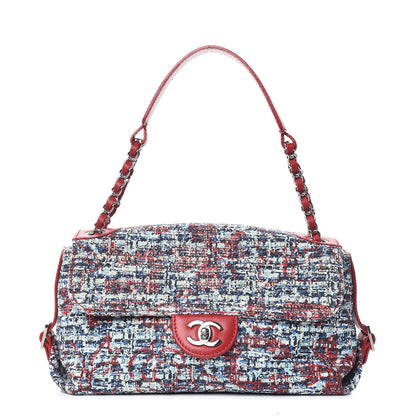 Chanel Tweed Lambskin Flap Blue Red 1 of 13