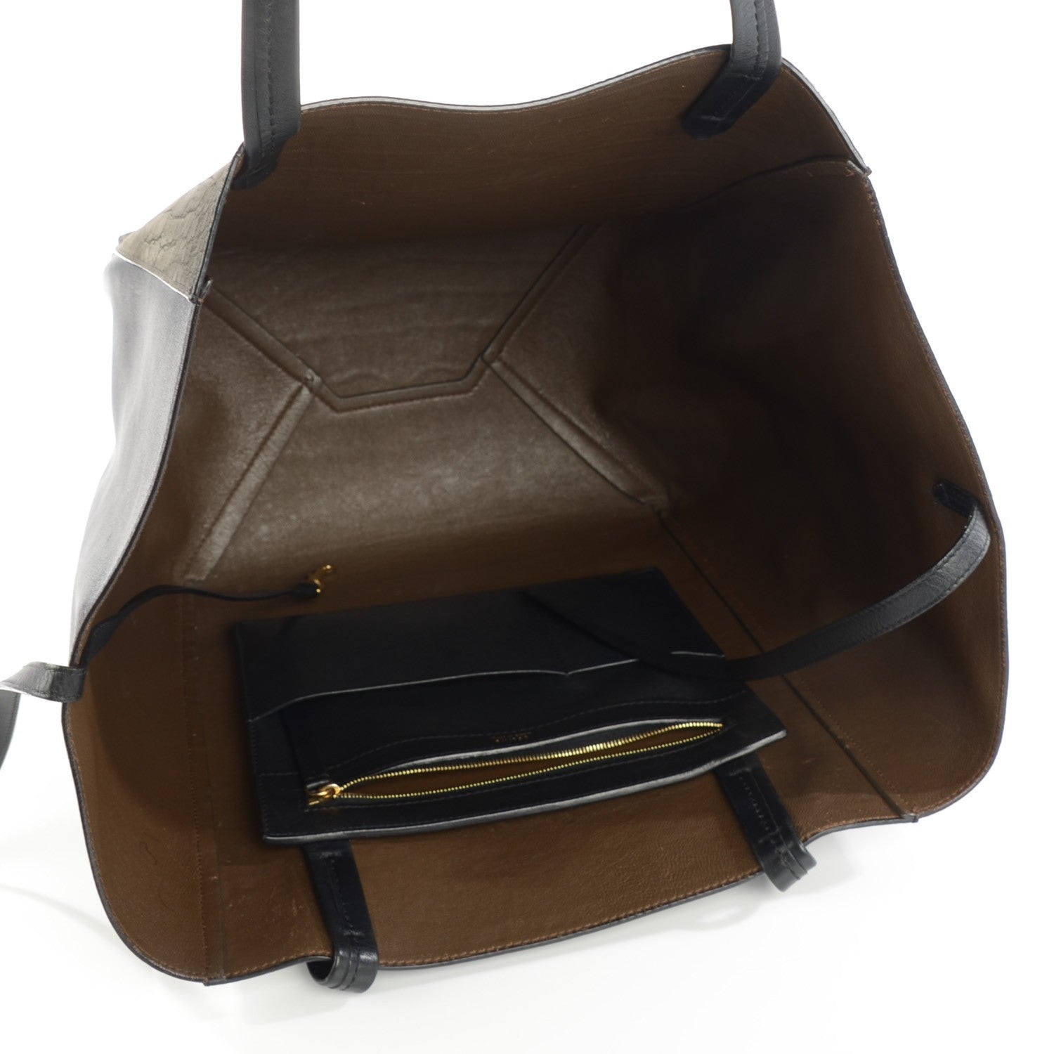 Celine Crocodile Embossed Medium Horizontal Cabas Phantom Black 7 of 9