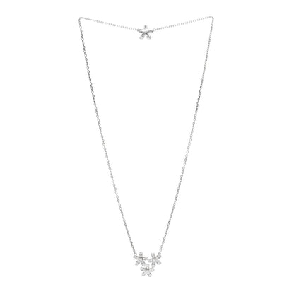 Van Cleef & Arpels 18K White Gold Diamond Socrate 3 Flower Pendant Necklace 3 of 4