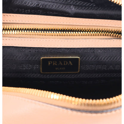 Prada Glace Calfskin Embossed Logo Crossbody Cammeo 5 of 9