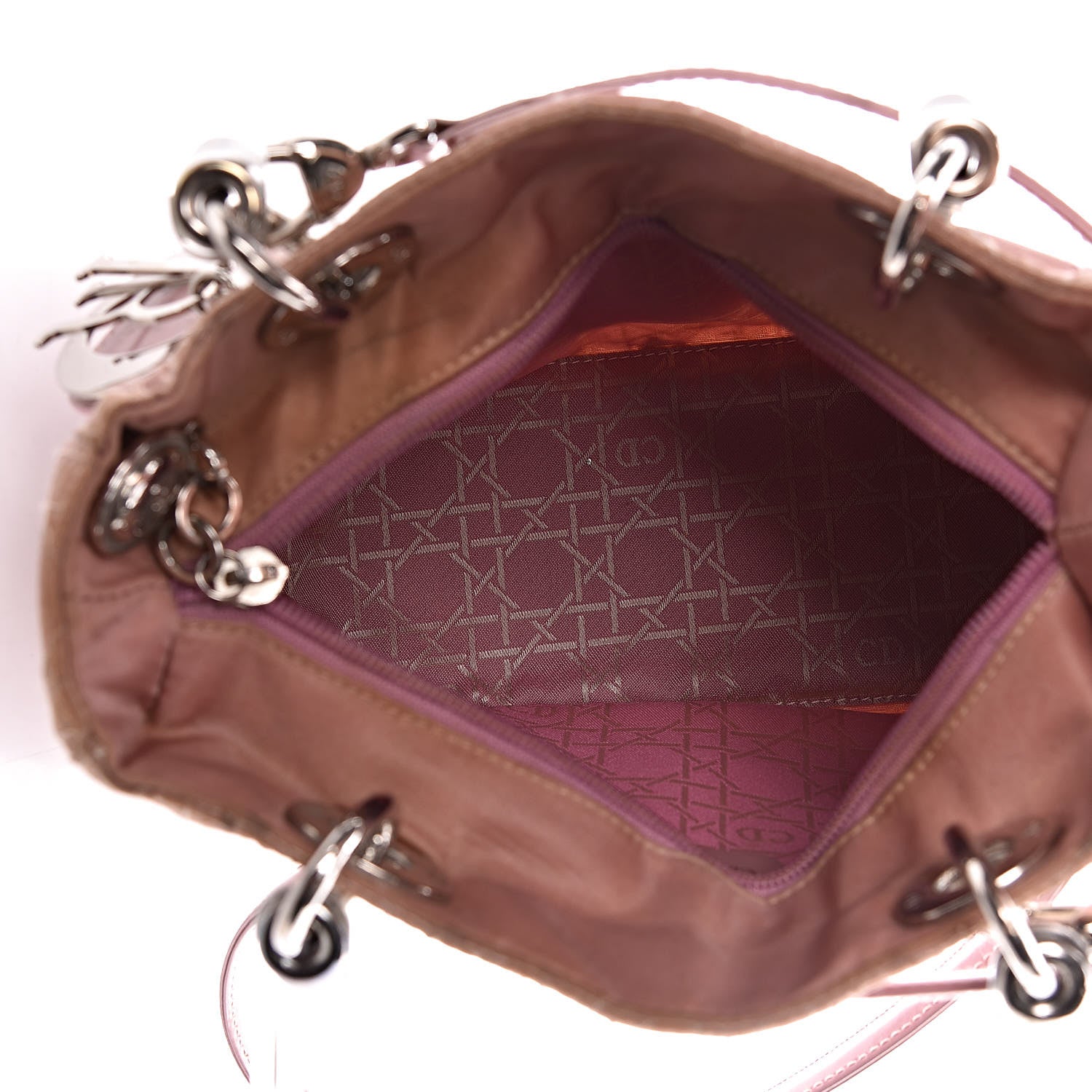 Christian Dior Satin Cannage Medium Lady Dior Pink 5 of 18
