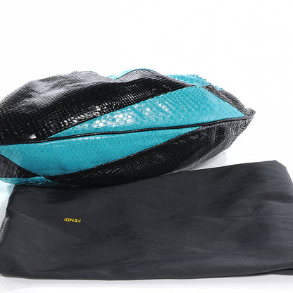 Fendi Python To You Convertible Clutch Turquoise 8 of 9