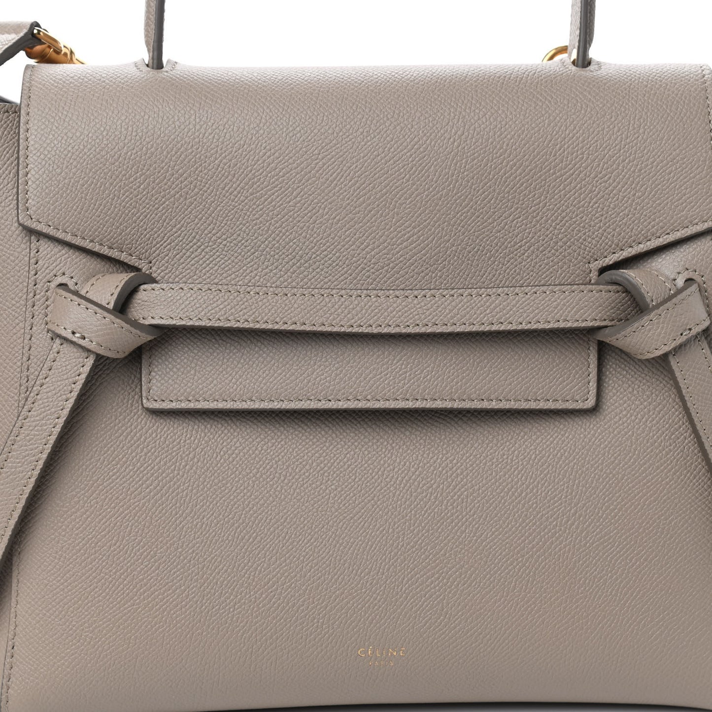 Grained Calfskin Micro Belt Bag Light Taupe
