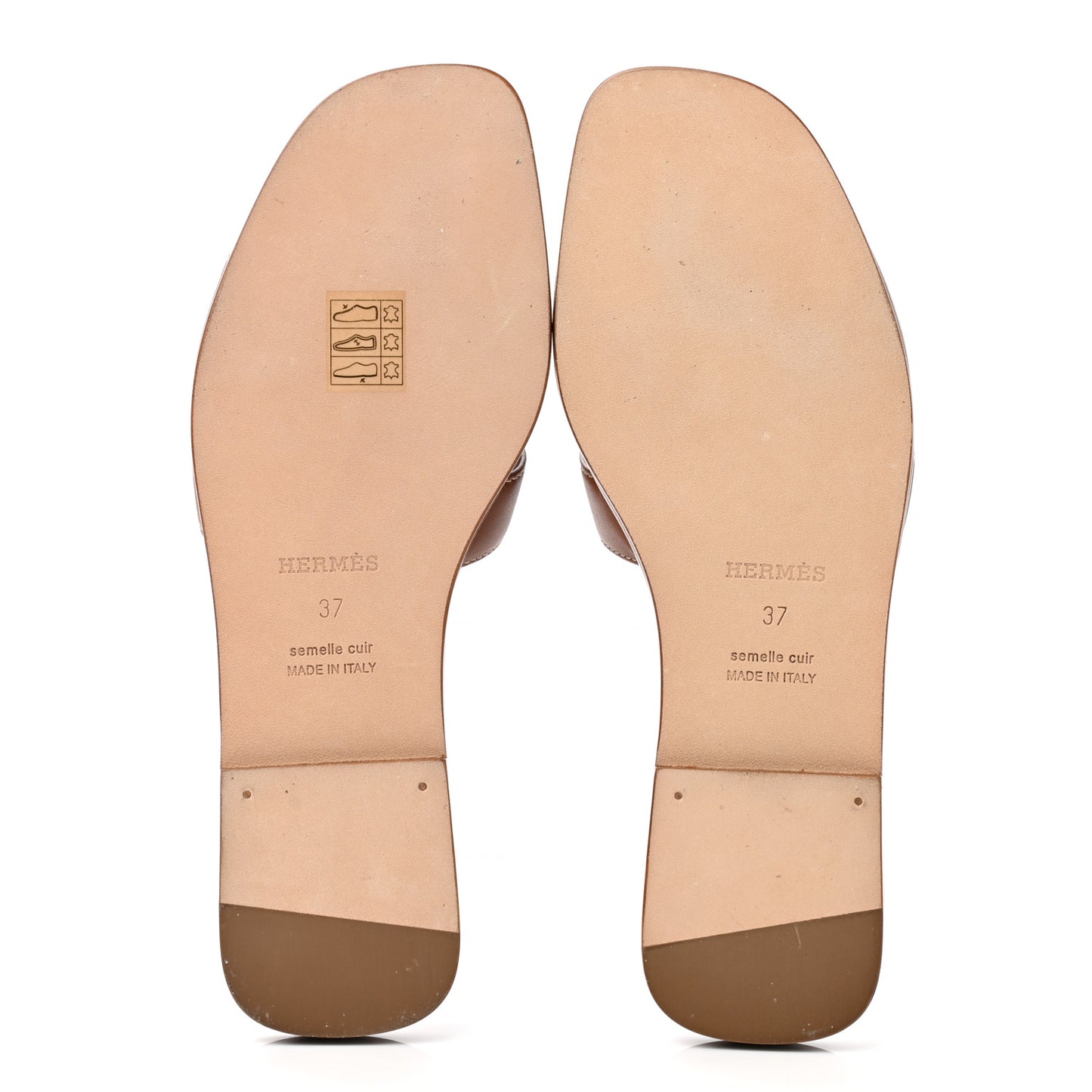 Box Calfskin Oran Sandals 37 Gold