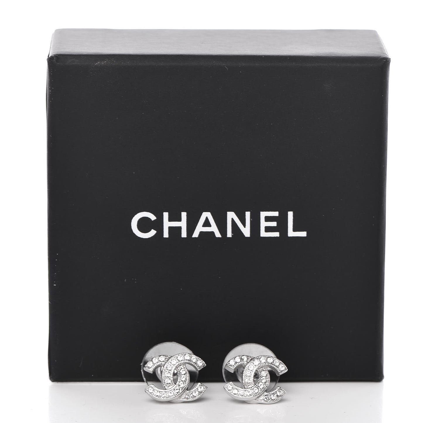 Crystal Mini Timeless CC Earrings Silver