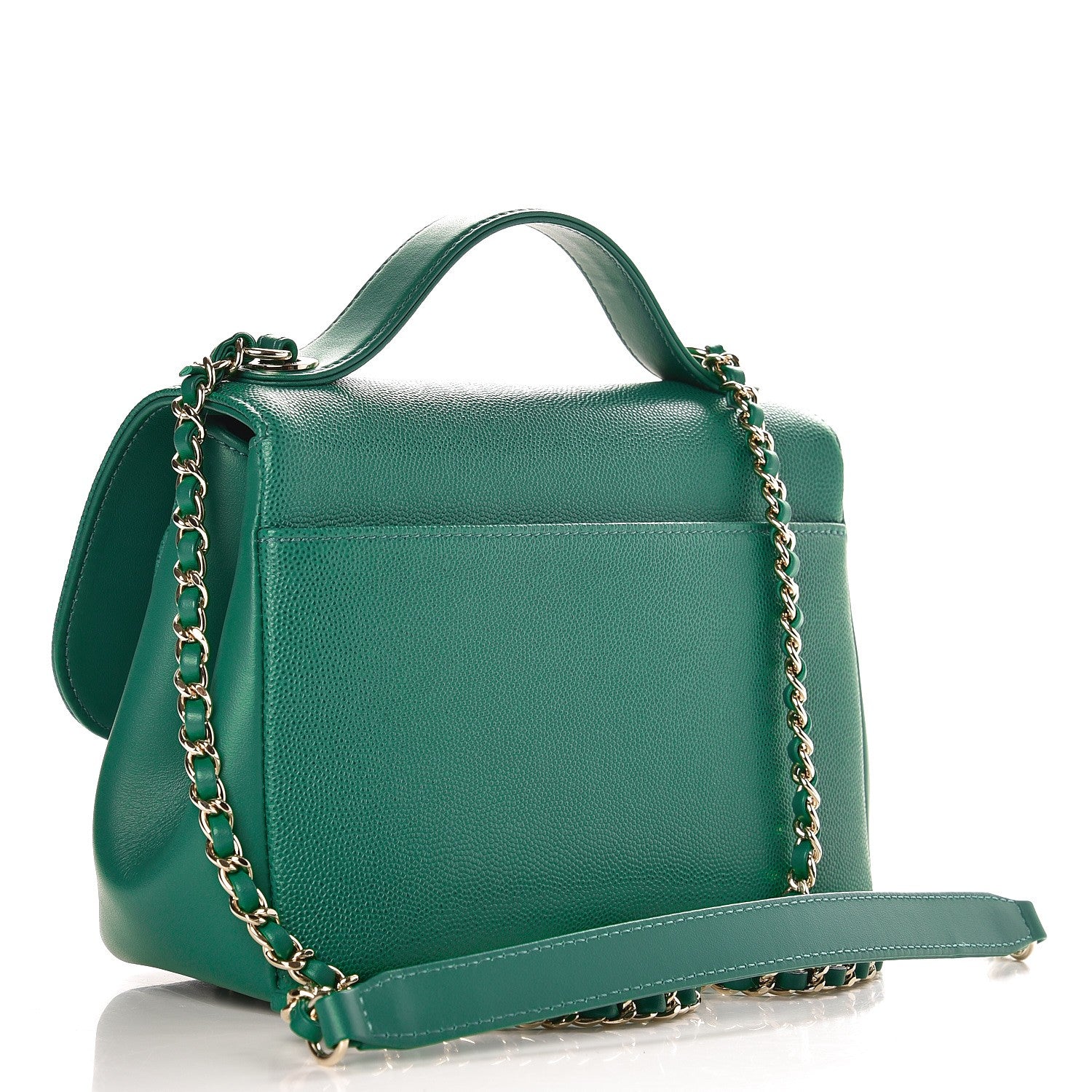Chanel Caviar Quilted Mini Business Affinity Flap Green 3 of 8