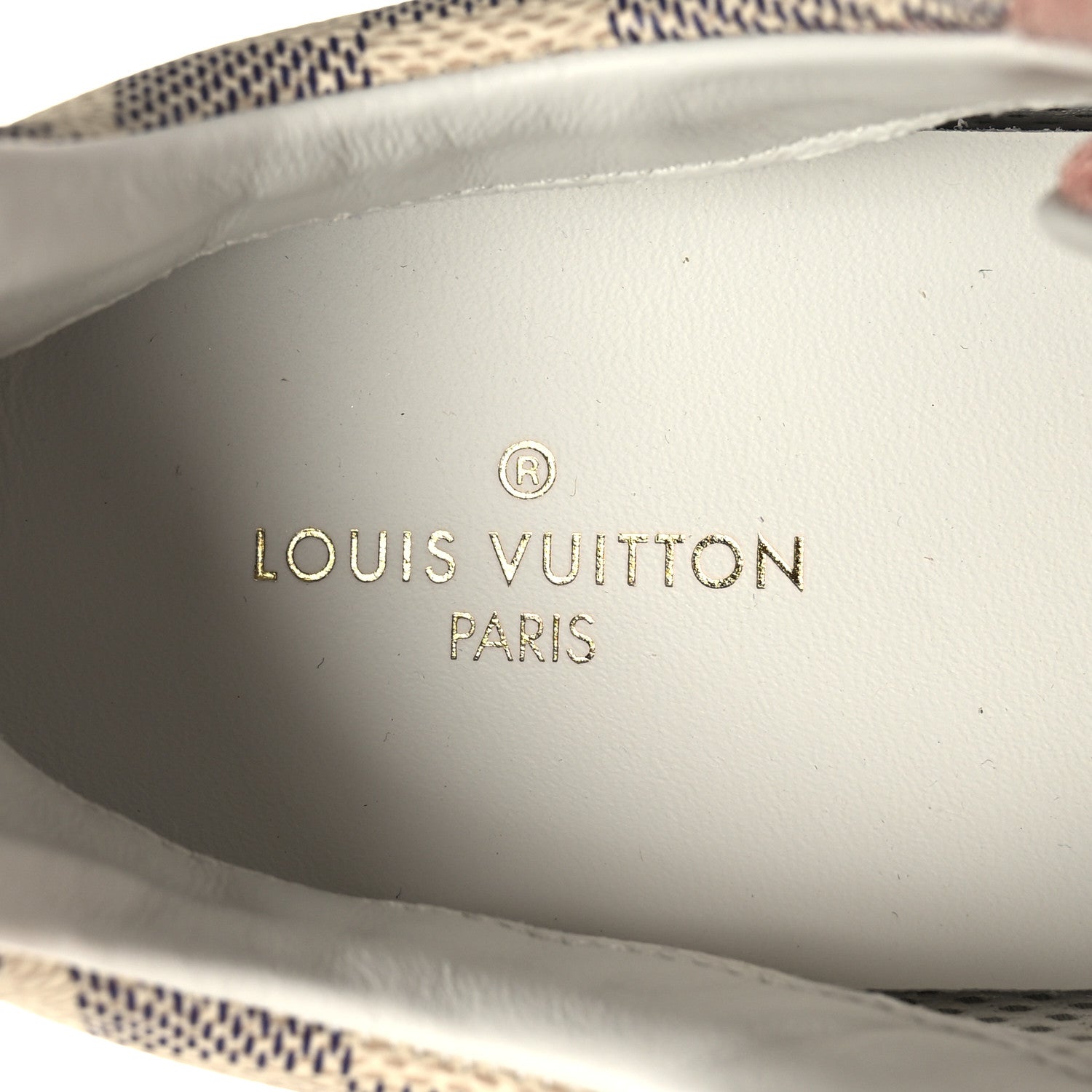 Louis Vuitton Suede Damier Azur Run Away Sneakers 37.5 Pink 7 of 7