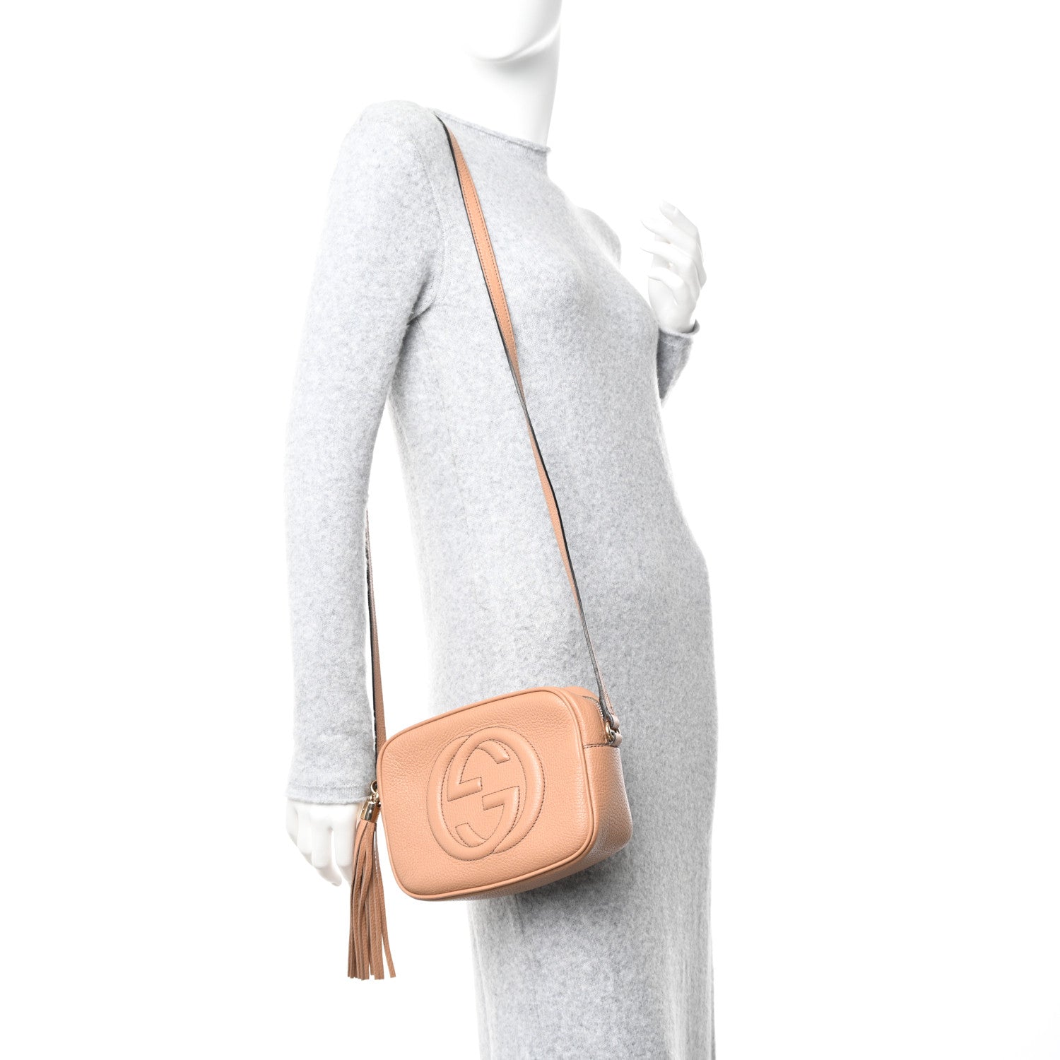 Gucci Pebbled Calfskin Small Soho Disco Bag Camelia 2 of 10