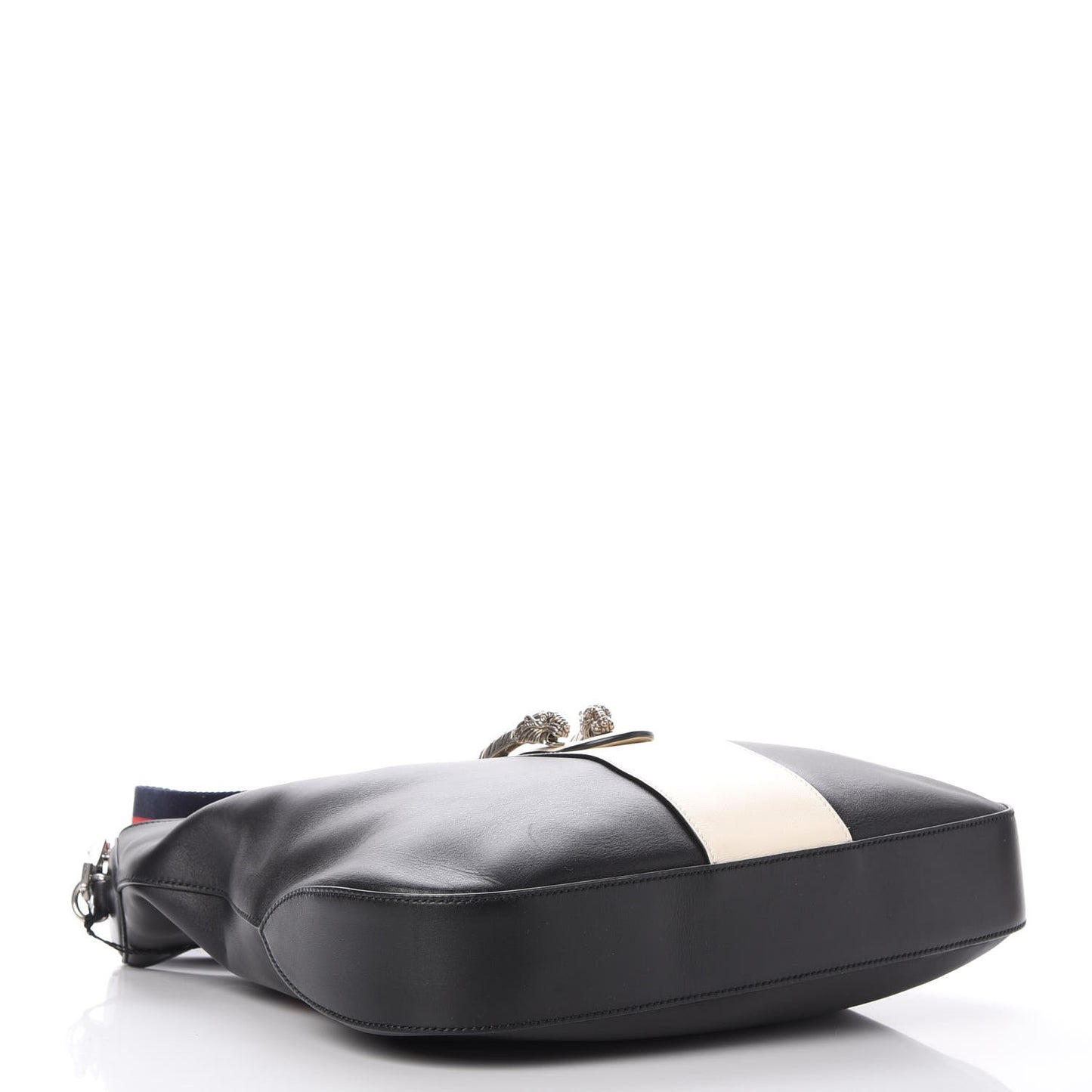 Calfskin Web Medium Dionysus Hobo Black White