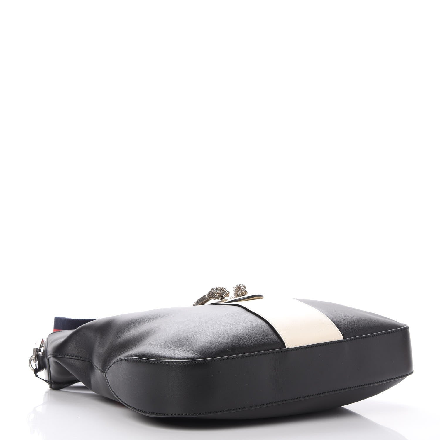 Gucci Calfskin Web Medium Dionysus Hobo Black White 4 of 7