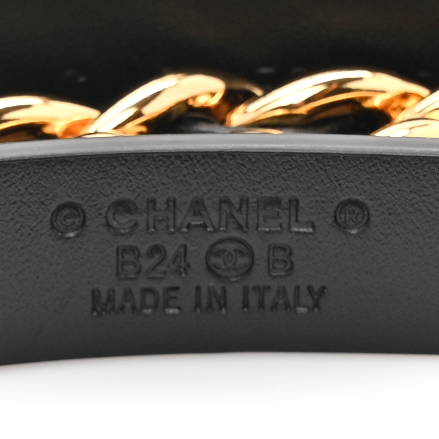 Chanel Lambskin CC Chain Belt 85 34 Black 3 of 6