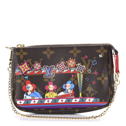 Louis Vuitton Monogram 2020 Christmas Animation Bumper Cars Mini Pochette Accessories Coquelicot 1 of 10