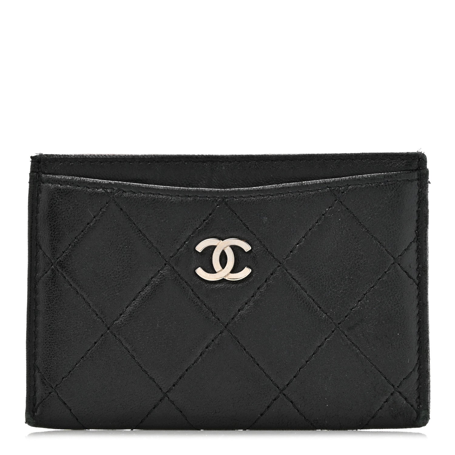 Chanel Lambskin Quilted Card Holder Black 1 of 12