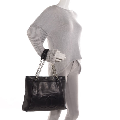 Chanel Caviar Large CC Tuck Tote Black 2 of 7