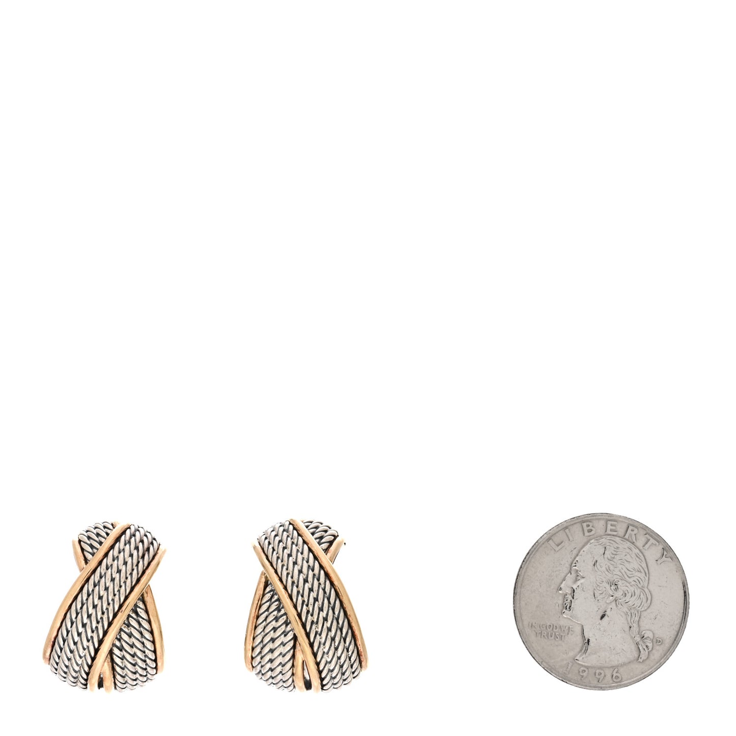 18K Yellow Gold Sterling Silver Origami Shrimp Earrings