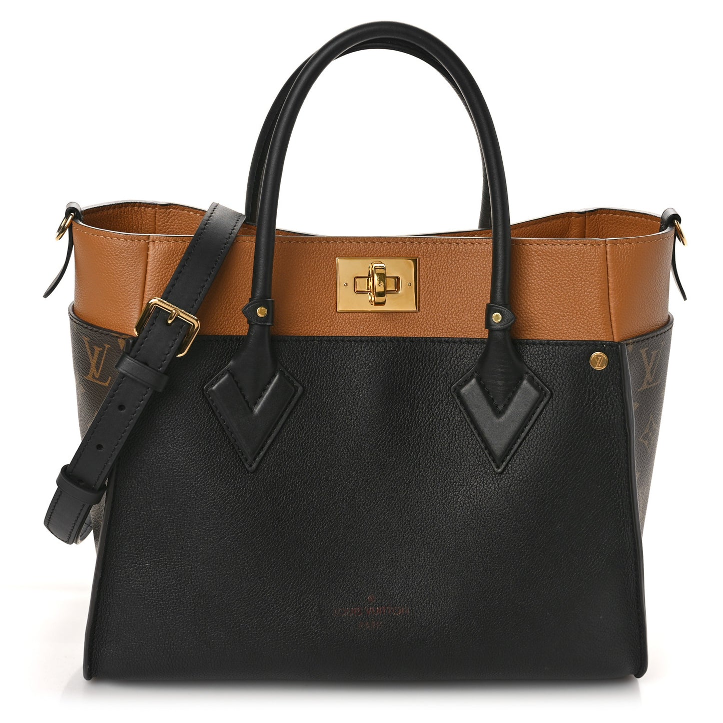 Calfskin Monogram On My Side Black