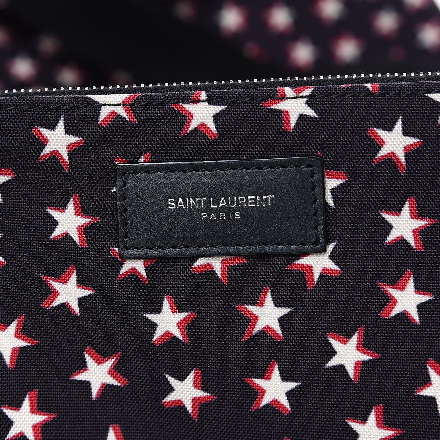 Saint Laurent Canvas Star Print City Sailor Backpack Black 6 of 9