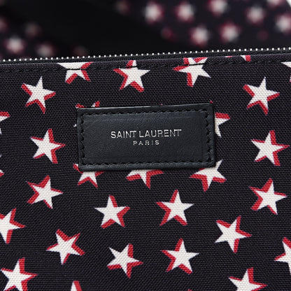 Saint Laurent Canvas Star Print City Sailor Backpack Black 6 of 9