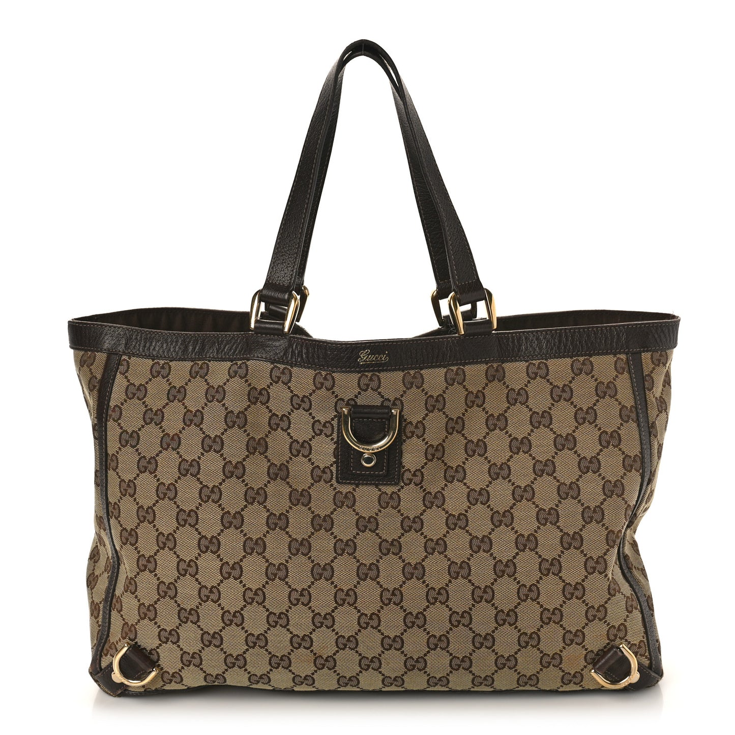 Monogram Large Abbey Tote Dark Brown
