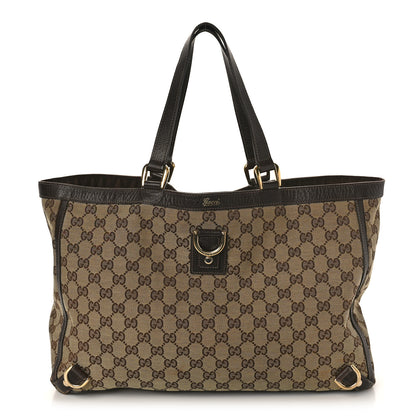 Gucci Monogram Large Abbey Tote Dark Brown 1 of 12