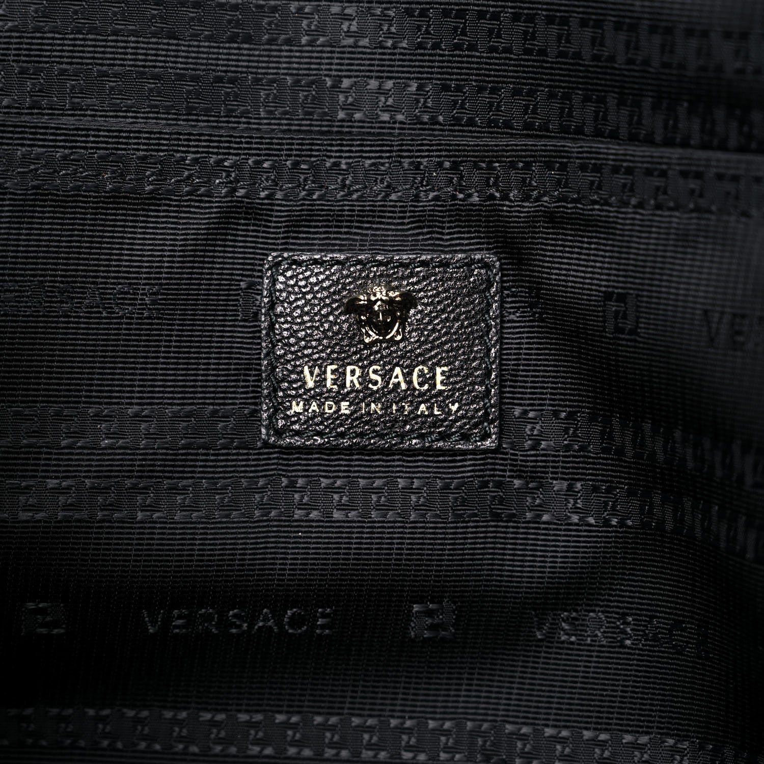 Versace Calfskin Palazzo Duffle Bag Black 6 of 11