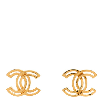 Chanel Metal Obazine CC Earrings Gold 1 of 5