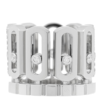 Messika 18K White Gold Diamond Iconica Semi Pave Ring 49 5 3 of 4