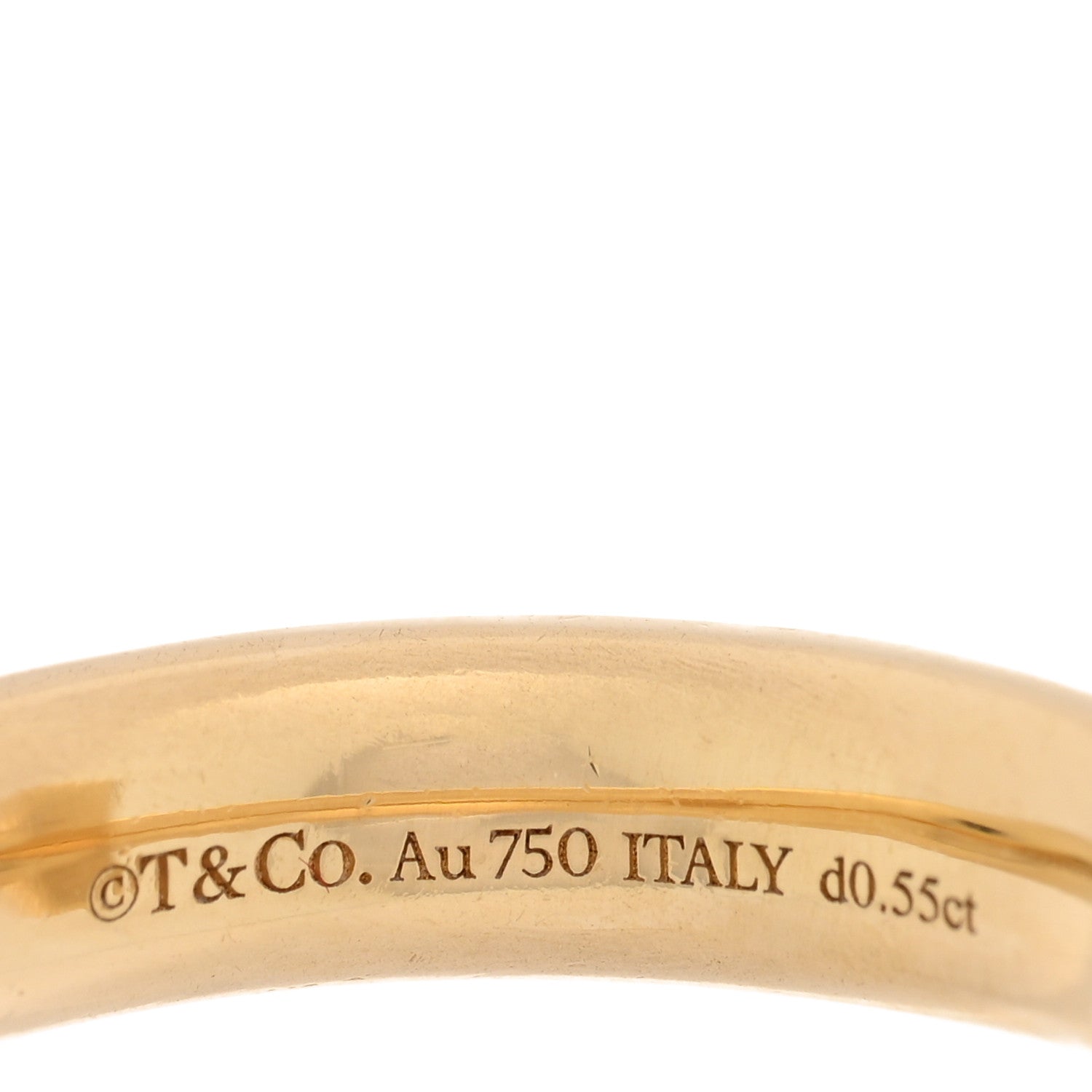 Tiffany 18K Yellow Gold Diamond T T1 Wide Ring 52 6 4 of 5