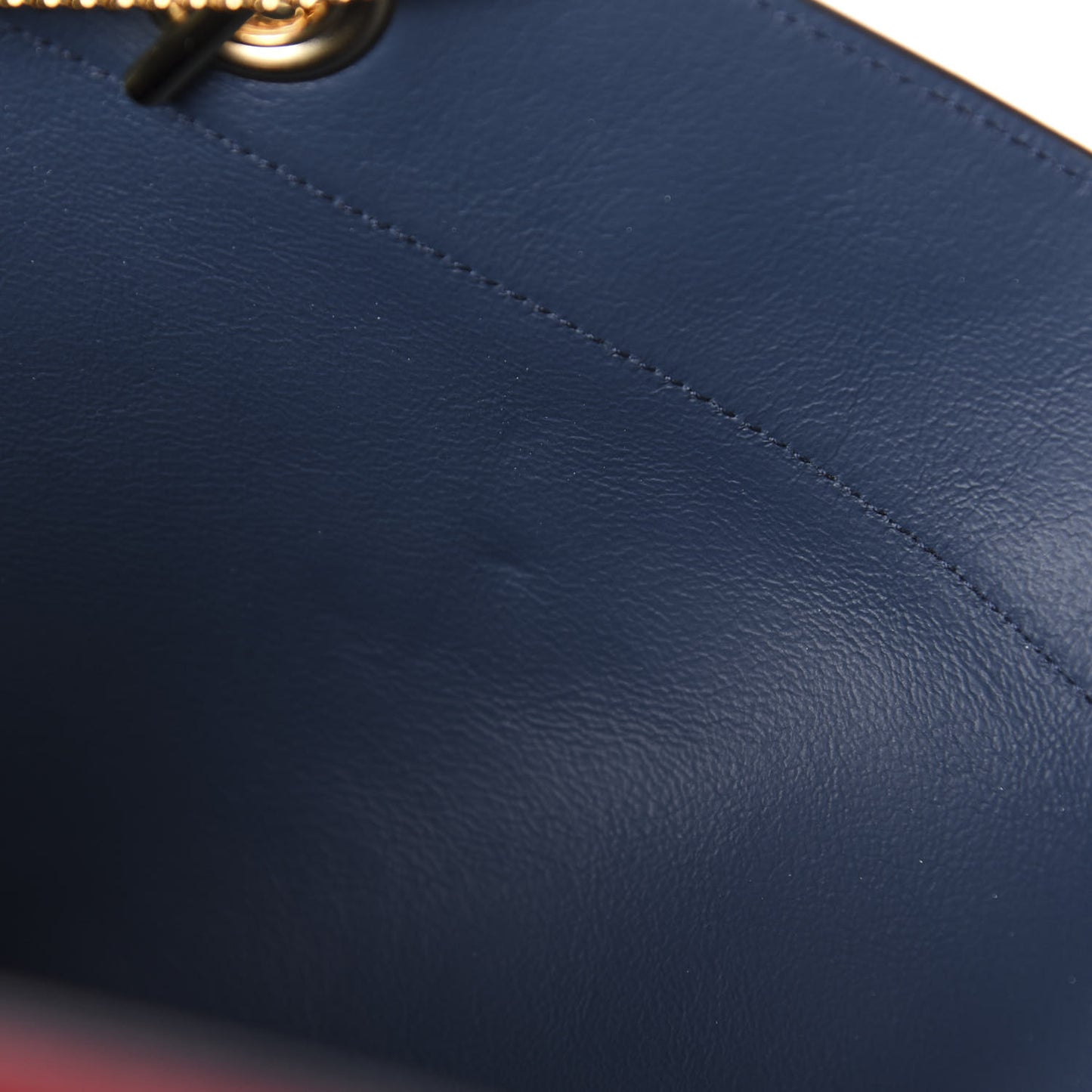 Suede Calfskin Maxi Rajah Chain Tote New Blue Romantic Cherry